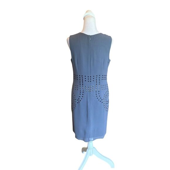 Cynthia Rowley Silk Studded Mini Dress Slate Blue Gray Womens Size 8 - Picture 2 of 12